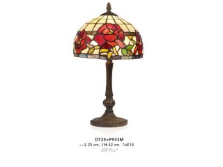 Tiffany stolna lampa ruža 42 cm